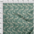 thumbnail image 3 of oneOone Cotton Poplin Dusty Teal Green Fabric Abstract Bird Quilting Supplies Print Sewing Fabric By The Yard 42 Inch Wide-ZM, 3 of 6