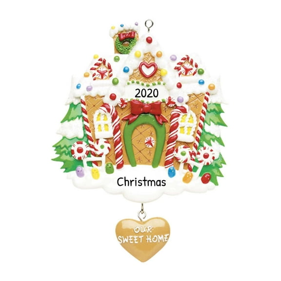 Personalized Gingerbread House Ornament 2024 - Gingerbread House Wall Hanging - Gingerbread House Ornaments for Christmas Tree - Our Sweet Home - Free Customization