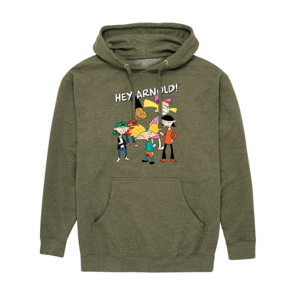 Hey Arnold! - Group Shot - Men's Pullover Hooded Fleece Sweatshirt