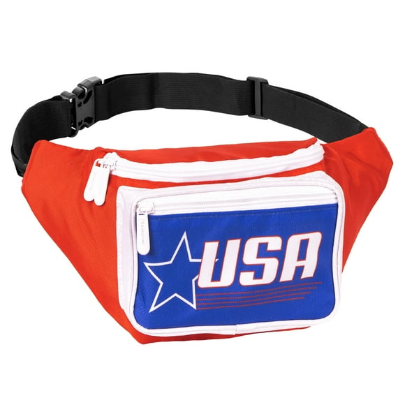 Riñonera con la bandera estadounidense, riñonera del 4 de julio, bandolera para disfraces de Halloween, riñonera estadounidense para el 4 de julio, accesorios para mujer