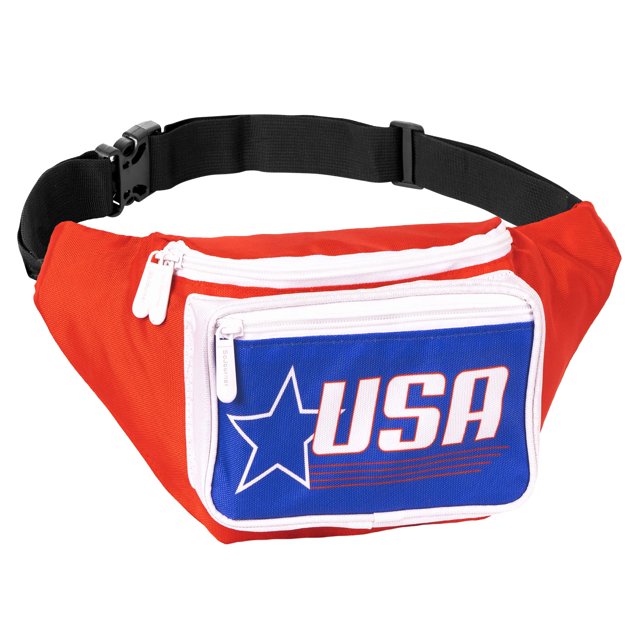 Riñonera con la bandera estadounidense, riñonera del 4 de julio, bandolera para disfraces de Halloween, riñonera estadounidense para el 4 de julio, accesorios para mujer
