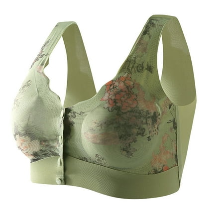 Wireless Bras for Women  Xunlbb Women s Strapless Lace Underwear With Thin Side Collection And Daily Bra(Green L)