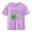 Purple, variant on St. Patrick's Day Shirt for Girls Kids Clover Print T-Shirt Short Sleeve Soft Cotton Tee Black,Size 5 T