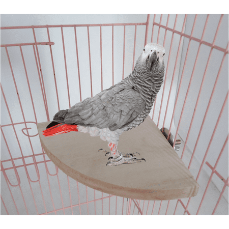 HURRISE Wooden Platform For Bird Parrot Rat Hamster Small Animals Pet Cage Accessories Stand Playing Platform Exercise Birds Gerbil (Best Small Birds For Pets)