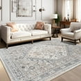 thumbnail image 3 of x Area Rugs for Living Room Backing Washable Rugs Vintage Large Area Rug，Stain Home Decor Rug (Orange &#x&#), 3 of 7