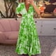 thumbnail image 1 of WILLBEST Maxi Vestidos de Mujer Vestido Largo Informal de Verano con Estampado de Flores y Cuello En V para Mujer, Vestido Diario con Bolsillos Laterales y Botones Extra Grande, 1 of 3