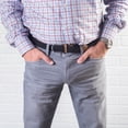 thumbnail image 4 of Contemporary Home Living 40.25" Navy Blue Unique Braided Elastic Woven Belt for Men - Medium Size, 4 of 7