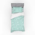 thumbnail image 2 of Ambesonne Butterfly Bedding Set 4 Pcs, Monochrome Flying Insects, Queen, Pale Seafoam and White, 2 of 3