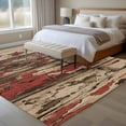thumbnail image 4 of Red Brown Wooden Grain Area Rugs 6'x9', Washable Small Throw Rugs for Kitchen Dining room, Farmhouse Vintage Country Textured Indoor Outdoor Rug Non-Slip Low Pile Carpet Runner Reversible Floor Mats, 4 of 8