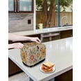 thumbnail image 3 of Vintage Daisy Floral Toaster Cover 2 Slice, Small Kitchen Appliance Covers, Spring Flowers Botanical Leaves Rustic Toaster Oven Cover with Loop, Bread Machine Cover Polyester Dust Cover Protection, 3 of 4