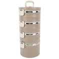 thumbnail image 1 of Caja De Almuerzo Redonda Aislada De 4 Niveles, Contenedor De Comida De Gran Capacidad De 3.3L Con Cuchara De Tenedor, Caja De Bento Portátil Para Trabajadores De Oficina,, 1 of 7
