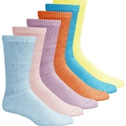 Lot 6 Pairs Women's Circulatory Diabetic Non-Binding Cotton Crew Socks Size 9-11