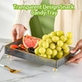 thumbnail image 3 of Plateau de Fruits Forme de Luxe Texturé Épaissi Multifonctionnel Rangement Design Élégant Transparent Plateau à Bonbons Fournitures pour la Maison, 3 of 8