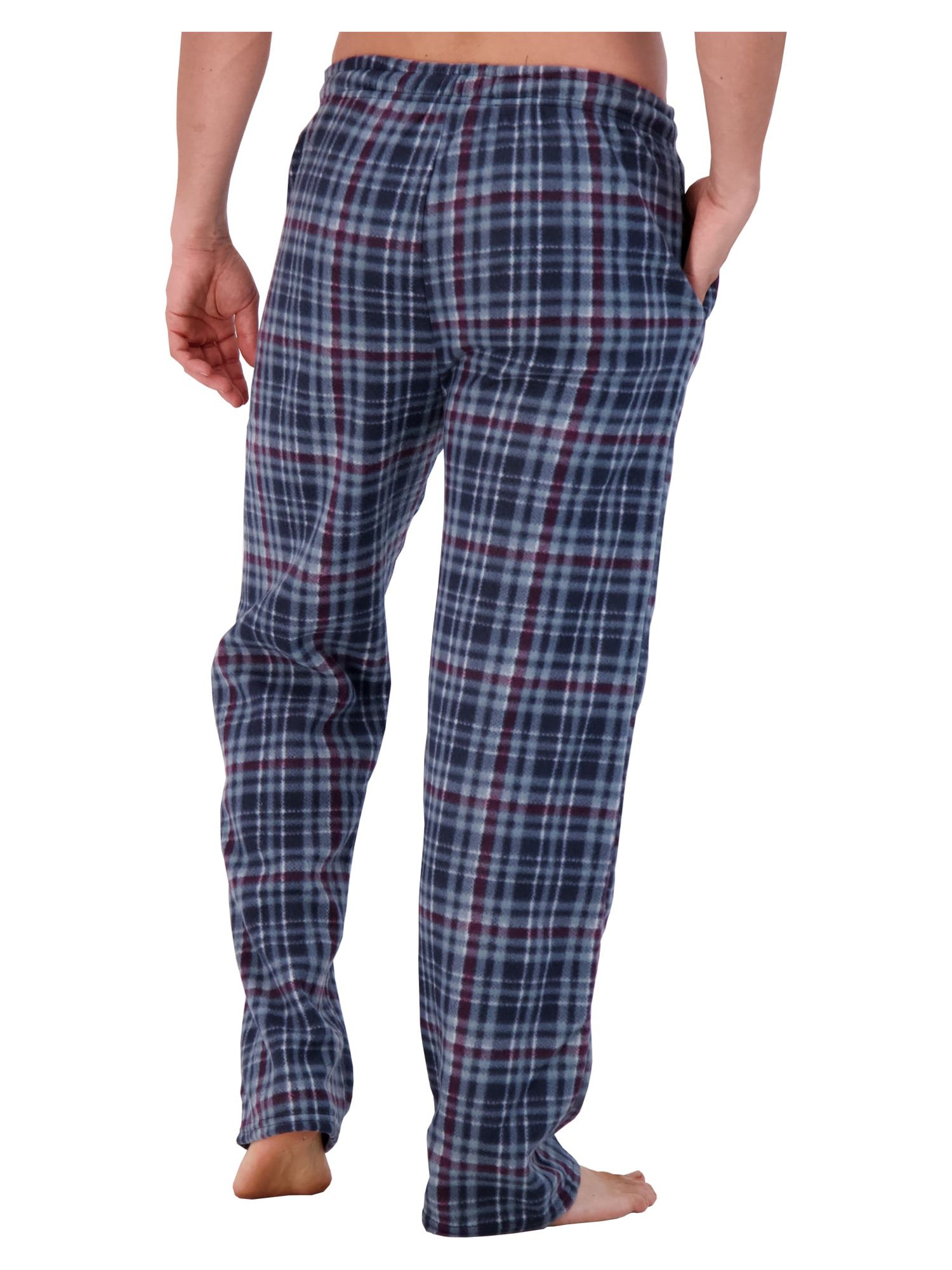 Real Essentials Men's 4-Pack Microfleece Sleep Pants, Sizes S-3XL, Mens Pajamas