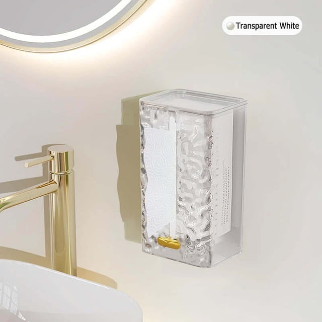 TissuWashcloth Organizer Case Glacier Patterned Tissue Box Wall Mounted Suction Paper Box Household Kitchen Napkin Paper Box