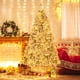 thumbnail image 2 of Árbol de Navidad preiluminado Costway 210 cm decoración flocada 450 luces LED, 2 of 4