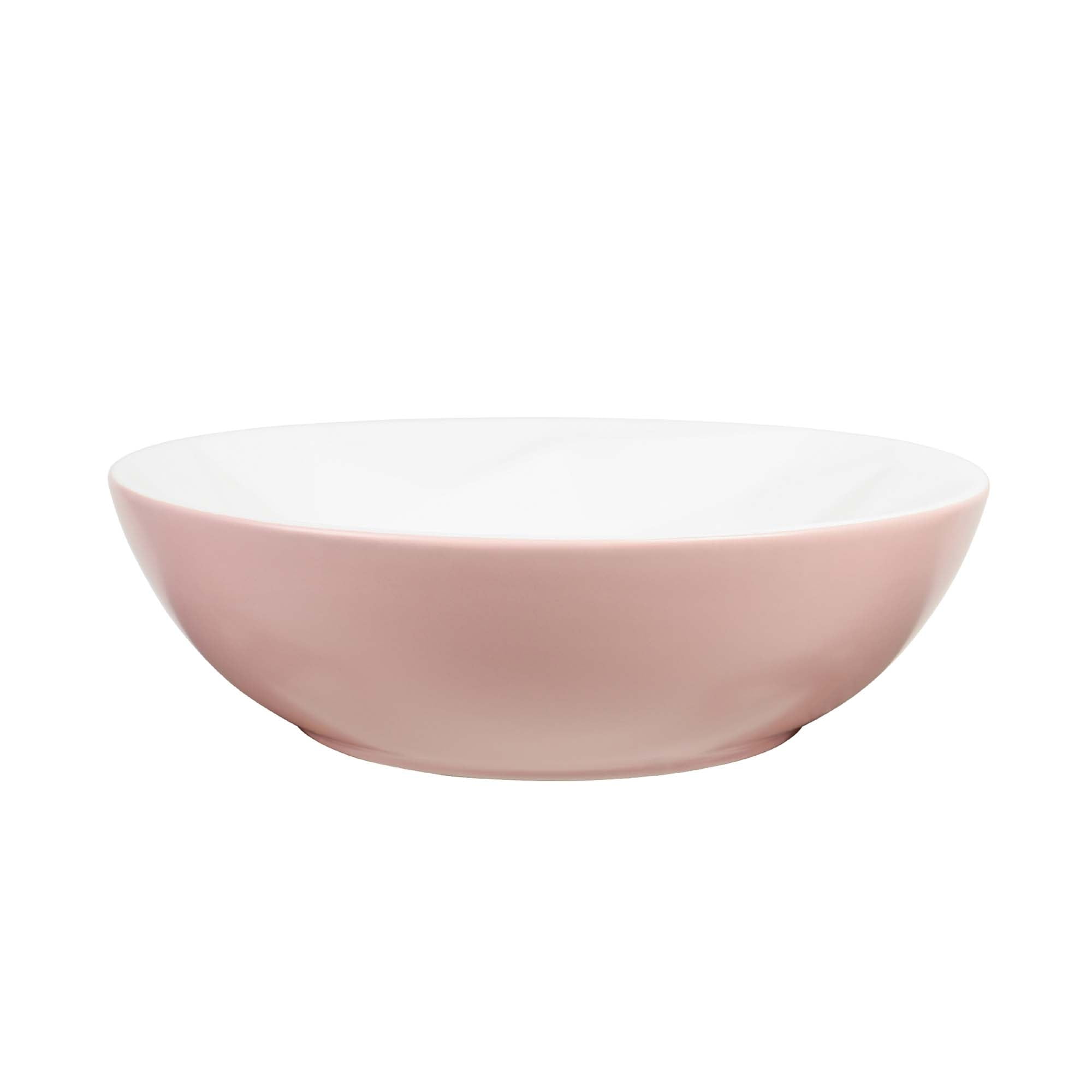 16" Round Ceramic Vessel Bathroom Sink – Modern Textured Interior Bowl Design in Vintage Rose