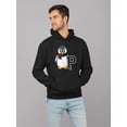 thumbnail image 2 of Penguin Varsity P - Cozy Mascot Emoji Graphic Men's Hoodie, 2 of 4