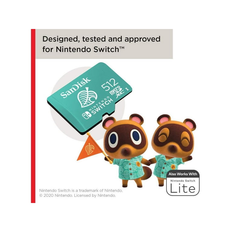 Nintendo Switch Lite + SDカード(512GB) Amazon.com: SanDisk 512GB Nintendo Switch MicroSD Card