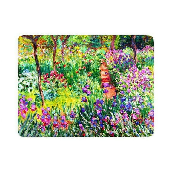 CafePress - Iris Garden At Giverny Monet - Large Sherpa Fleece Throw Blanket 80" x 60"