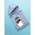 thumbnail image 3 of Penguin Varsity P - Cozy Mascot Emoji Graphic Men's Hoodie, 3 of 4