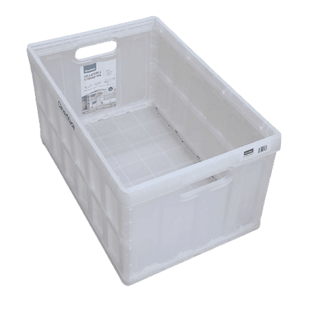 CleverMade CleverCrates 62-Liter Collapsible Storage Crate - Translucent