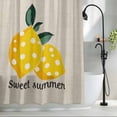 thumbnail image 2 of Yellow Lemons Small Stall Shower Curtain, Waterproof Shower Curtains for Bathroom, Summer Botanical Farmhouse Rustic Washable Fabric Cloth Bath Curtain for Bathtub Decoration with Hooks 36x78 Inches, 2 of 9
