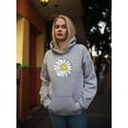 thumbnail image 2 of Daisy Hand Drawn Doodle Hoodie Women -Image by Shutterstock, Female 5X-Large, 2 of 4