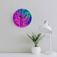 thumbnail image 3 of Silent Wall Clock 25cm/9.84in Round Wall Clock Neon Cactus Hanging Clock for Home Living Room Bedroom Kitchen Non Ticking Battery Operated Living Room Mute Clock, 3 of 5