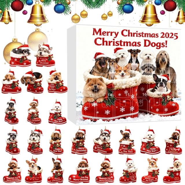2025 Advent Calendar Set Featuring 24 Double-Sided Flat Boots With Realistic Printed Designs For Festive Holiday Countdown