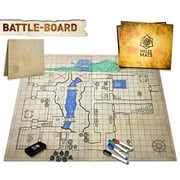 The Original Battle Grid Game Board - 23x27 - Dry Erase Square & Hex RPG Miniatures Mat - Tabletop Role-Playing Dice Map - Portable Reusable Dragons Gaming Dungeon