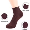 thumbnail image 4 of CoCoMangos 6 Pairs Cute Ruffle Socks for Women, Woman Color Frilly Ankle Socks, Cotton Lettuce edge Stockings for Girls Students, 4 of 8