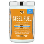 SteelFit Steel Fuel, All-In-One BCAA + Hydration Formula, Blue Raspberry, 11.64 oz (330 g)
