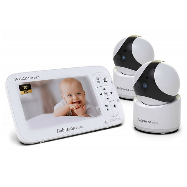 Babysense Hd Video Baby Monitor 2 Cameras 5 Inch Lcd Non Wifi Pan Tilt Zoom Wide Range Two Way Talk Night Vision V65 Walmart Com Walmart Com