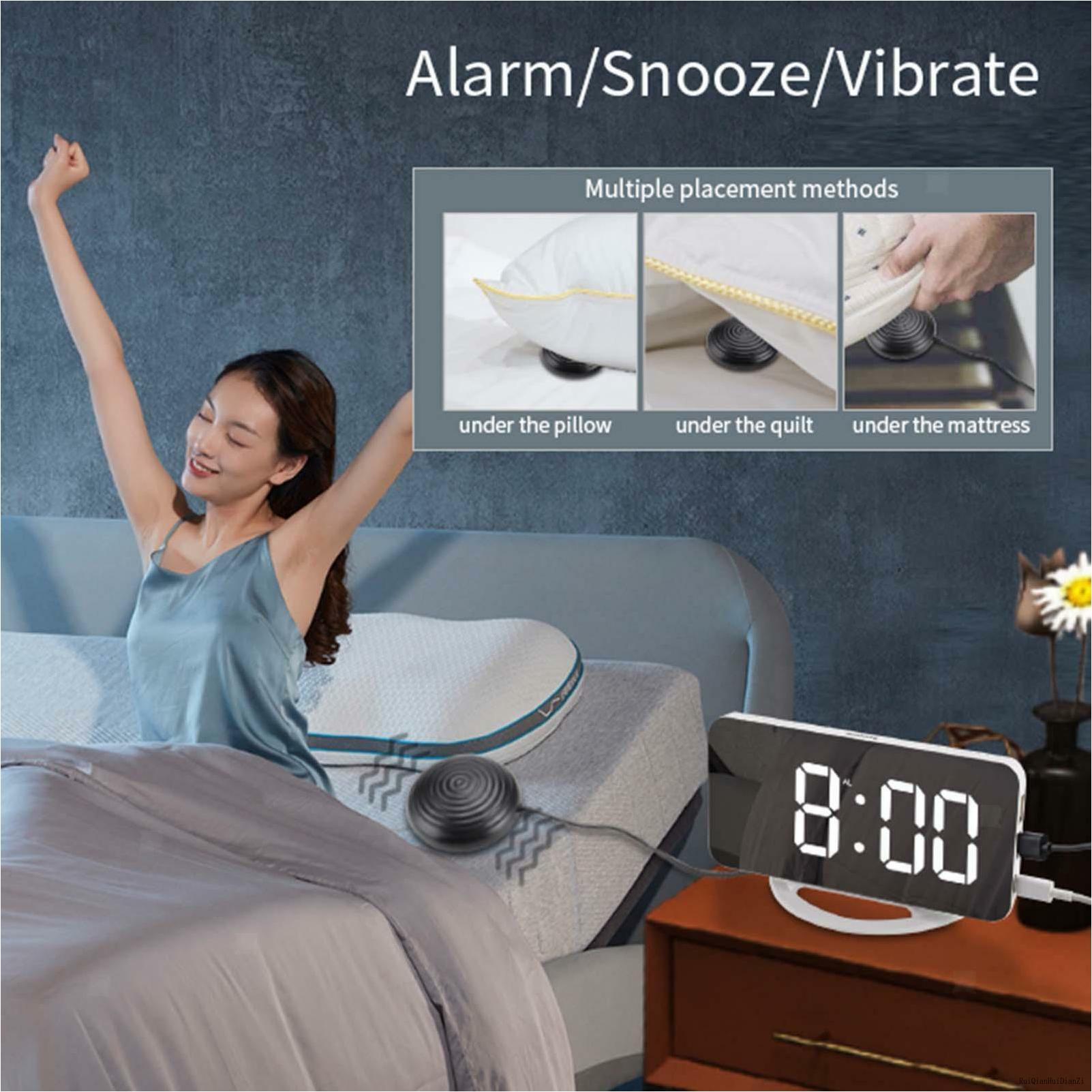 Ld Alarm Clo Bed Shaker 3 Brightn Heavy Spers Deaf Shaker