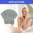 thumbnail image 2 of Vocoste Charcoal Fiber Hair Drying Towel Dry Cap for After Bath Drying Hair Gray, 2 of 6
