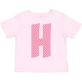 thumbnail image 3 of Inktastic Pink and White Polka Dots Letter H Boys or Girls Toddler T-Shirt, 3 of 5