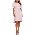 thumbnail image 1 of Betsy & Adam Robe Évasée à Dos Drapé pour Femmes Petites, Blush, 2P, 1 of 3
