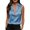 Blue, variant on Women's Solid Color Satin Sleeveless Top with Deep V Neck and Turn Down Lapel Collar, Elegant Casual Blouse, for Summer Daily Wear or Office Outfits Beige