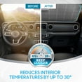 thumbnail image 4 of Duck Duck Jeep Sun Shade Fits 1987-2021 Jeep Wrangler JK, JL, CJ, YJ, TJ & 2020-2021 Gladiator - Custom Fit Windshield Sunshade Foldable Accordion Interior UV Protection Sun Window Visor 53” x 16.5”, 4 of 7