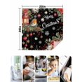 thumbnail image 4 of Merry Christmas Cloth Napkins Set of 8 Reusable Dinner Napkins, Black Xmas Tree Snowflake Poinsettia Cocktail Napkin Washable Table Napkins for Wedding/Holiday Party/Baby Shower 20"x20", 4 of 7