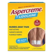 Aspercreme Max Strength Topical Pain Reliever Patches, Numbing Joint Pain Cream and Muscle Rub Alternative, 4% Lidocaine, XL, 3 Count