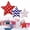 D, variant on 3Pcs Wooden Star Patriotic Decor,Red White and Blue Stars,Memorial Day Decorations,Red White and Blue Rustic Decor,Freestanding Table Signs(B)