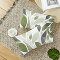thumbnail image 4 of Throw Pillow Cases Pack of 2 Cozy Fleece Falling Dahlia Floral Flowers Petals Decorative Cushion Covers for Couch Bed Sofa Farmhouse Decoration 12 X 20 Inches Sage Green Grey, 4 of 5