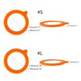 thumbnail image 5 of Pack of 10 White/Orange Jar Seal Rings Replacement Rubber Gaskets for Jar, 5 of 14