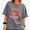 Grey-1, variant on Women's Vintage Washed Colorful Ocean Fish Graphic Print Tee Casual Summer Streetwear Top