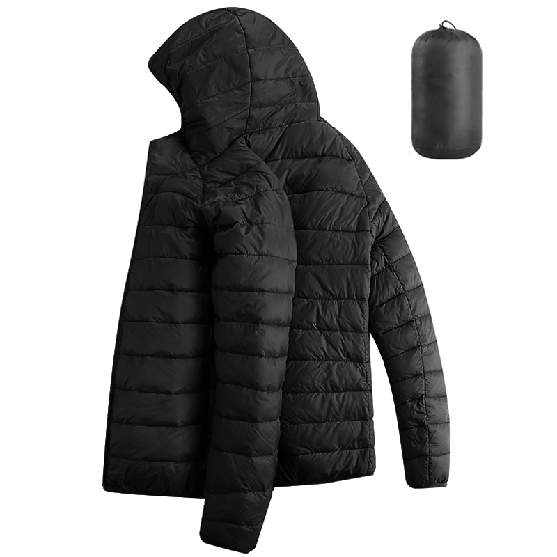 Packable Short Down Jacket Winter Puffer Coat Lightweight Quilted Down Parka Coat Hiking Outwear - image 1 of 4
