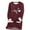 Wine#1, variant on fheaev Fleece Sweatshirt for Women Winter Warm Lined Printed Tunic Top Thermal Fleece Crew Neck Long Sleeve Pullover wear Winter Warm Underwear Blouses