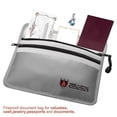thumbnail image 2 of 3X Fireproof Document Bag,Waterproof and Fireproof Money Bag with Zipper,Fireproof Safe Storage Pouch for Passport ., 2 of 6
