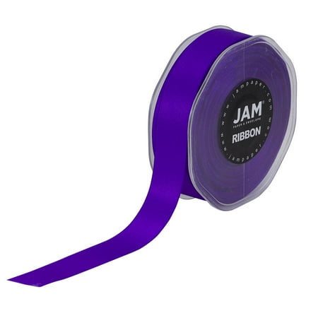 UPC: 0609613735264 | JAM Double Faced Satin Ribbon  7/8 In x 25 Yds  1/Pack  Purple